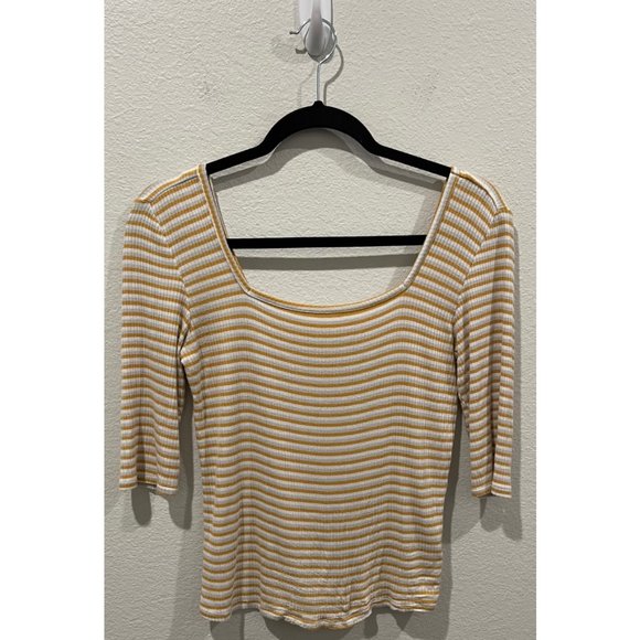 AMERICAN EAGLE Striped 3/4 Sleeve Top - Picture 3 of 3